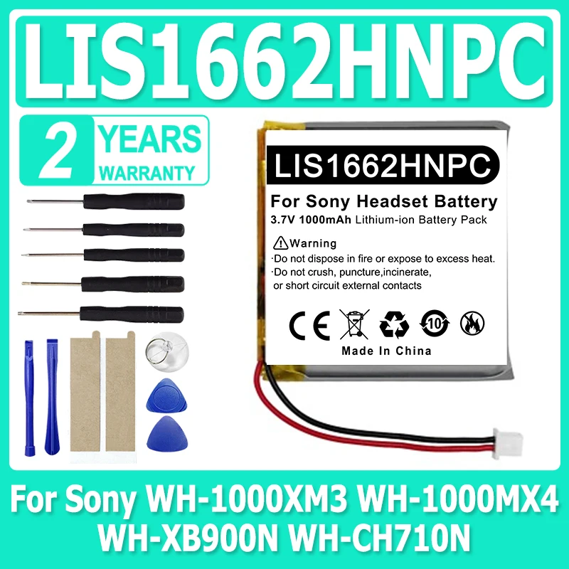 

XDOU SM-03 SP 624038 Аккумулятор 1000 мАч для Sony WH-1000XM3 WH-1000MX4 WH-XB900N WH-CH710N, аккумулятор для гарнитуры + инструмент
