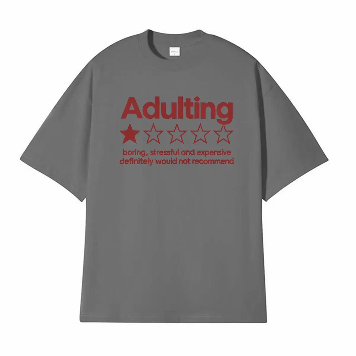 Adulting One Star Review Funny Men Absolute Nightmares Would Not Recommend T Shirts Men Women Fashion Vintage T-Shirt Streetwear