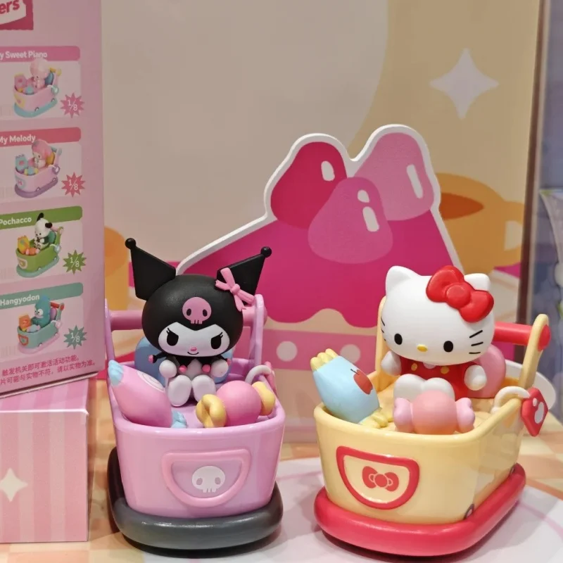 

Genuine Sanrio Bumper Cars Snack Car Series Playful Music Figurine Blind Box Adorable Trendy Collectible Toy Kid Collection Gift