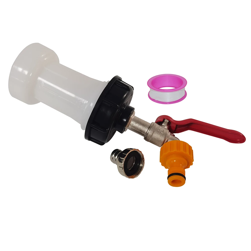 1 Set 4Pcs Car wash water gun water pipe connector IBC S60 * 6 extension pipe adapter faucet Water tank faucet