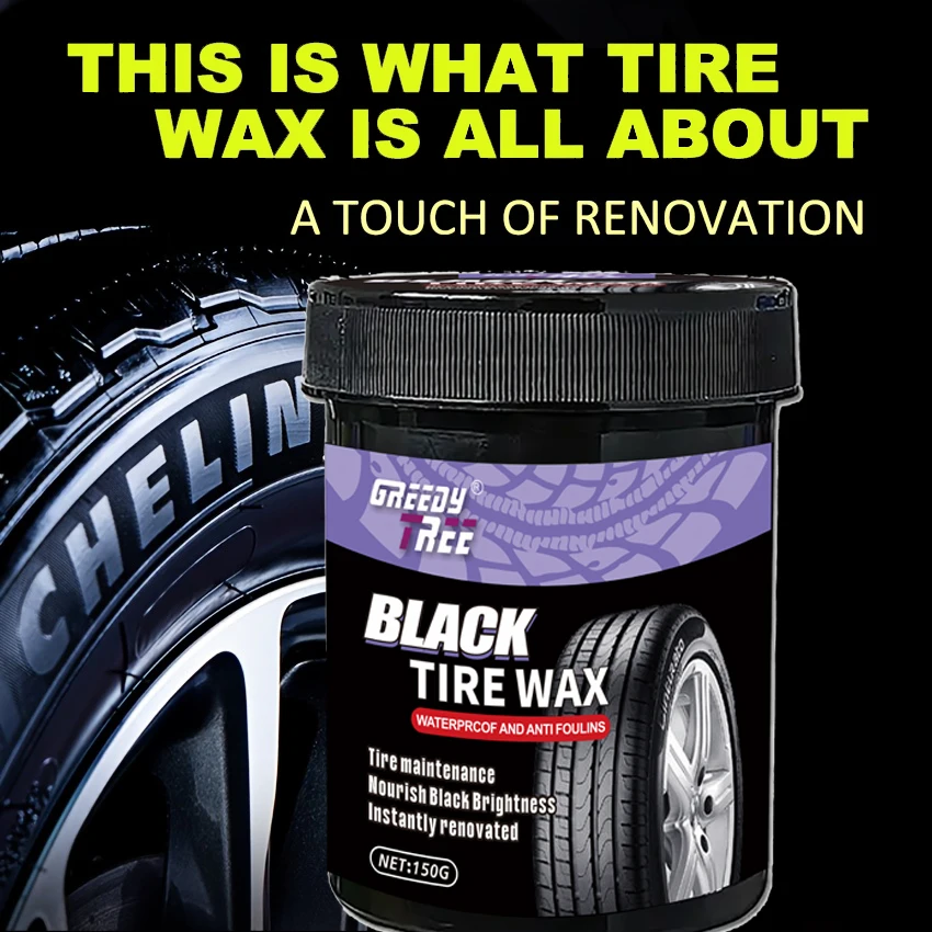 Car Tire & Plastic Repair Paste - Scratch/Oxid Remover, Restores Shine for Tires/Trim with UV Protect, 5-Min Fix