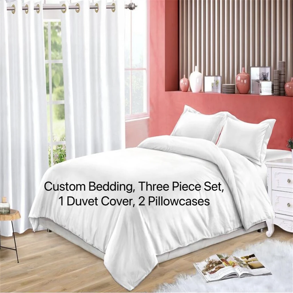 Personalized Custom Bedding Set, Picture Custom, Three Piece, Four Piece, Quilt Cover, Pillowcase, Bed Sheet