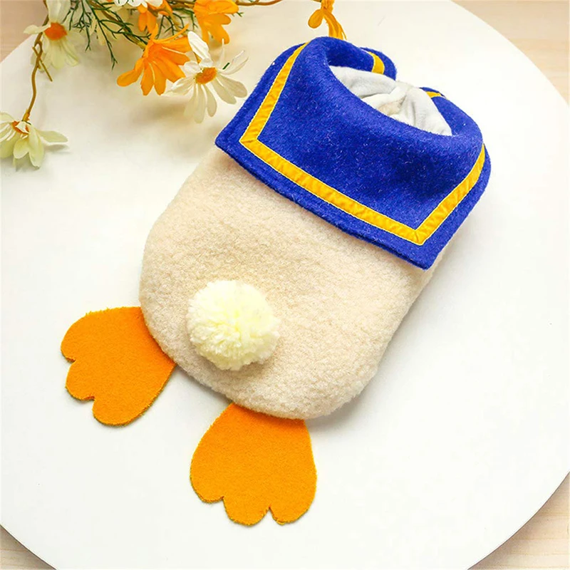 Dog Clothing Costume Autumn And Winter Pet Clothes Cute Ducks Cute Dog Costumes Hooded Sweatshirts Warm-Proof And Cold-Proof