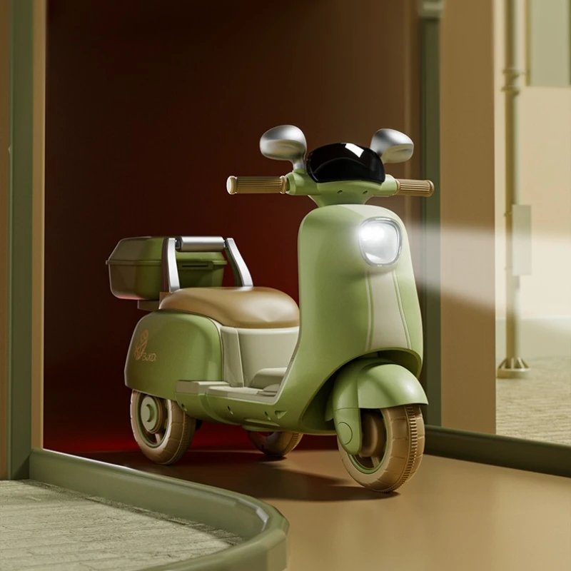 음악 동기화 블루투스 어린이 전동차 앱 제어 고하중 프레임 친환경 PP 소재, 인터랙티브 조명 장난감