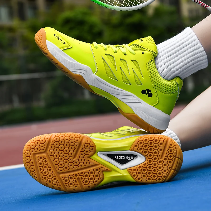 Professional Badminton Shoes Men Women Anti-Slip Training Tennis Shoes Breathable Unisex Athletic Sneakers