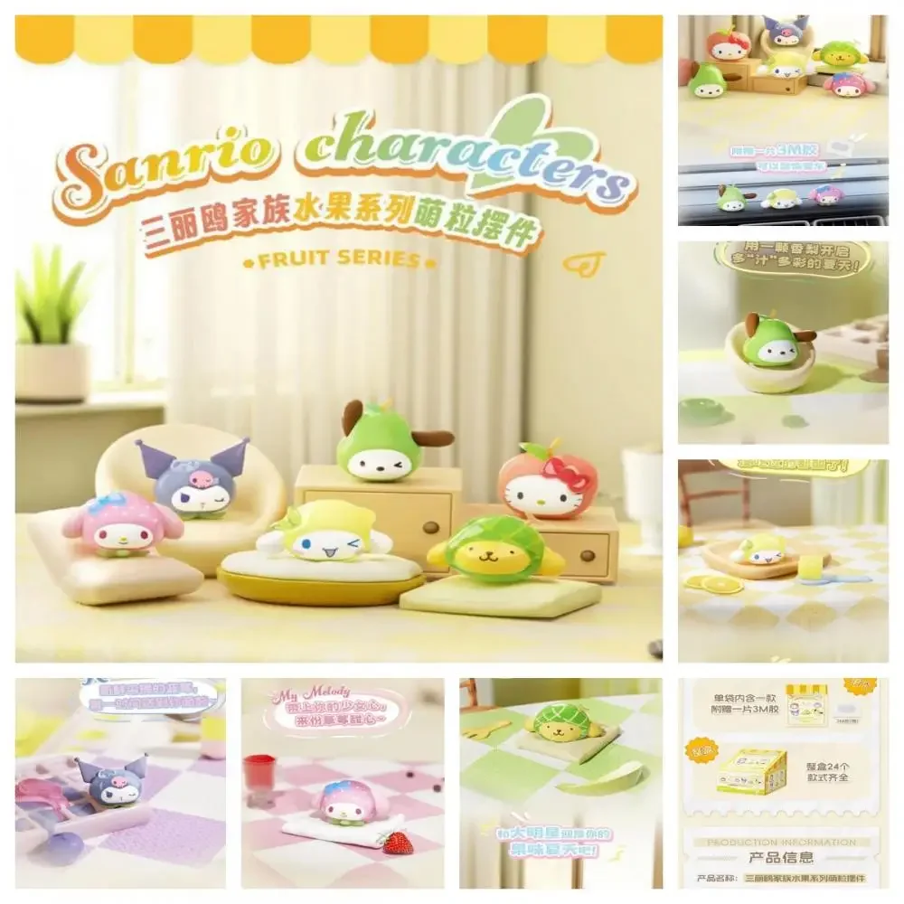 Colección de frutas familiares Kawaii Sanrio, Hello Kitty, accesorios súper bonitos, personajes de moda bonitos de dibujos animados, regalos de cumpleaños de Anime