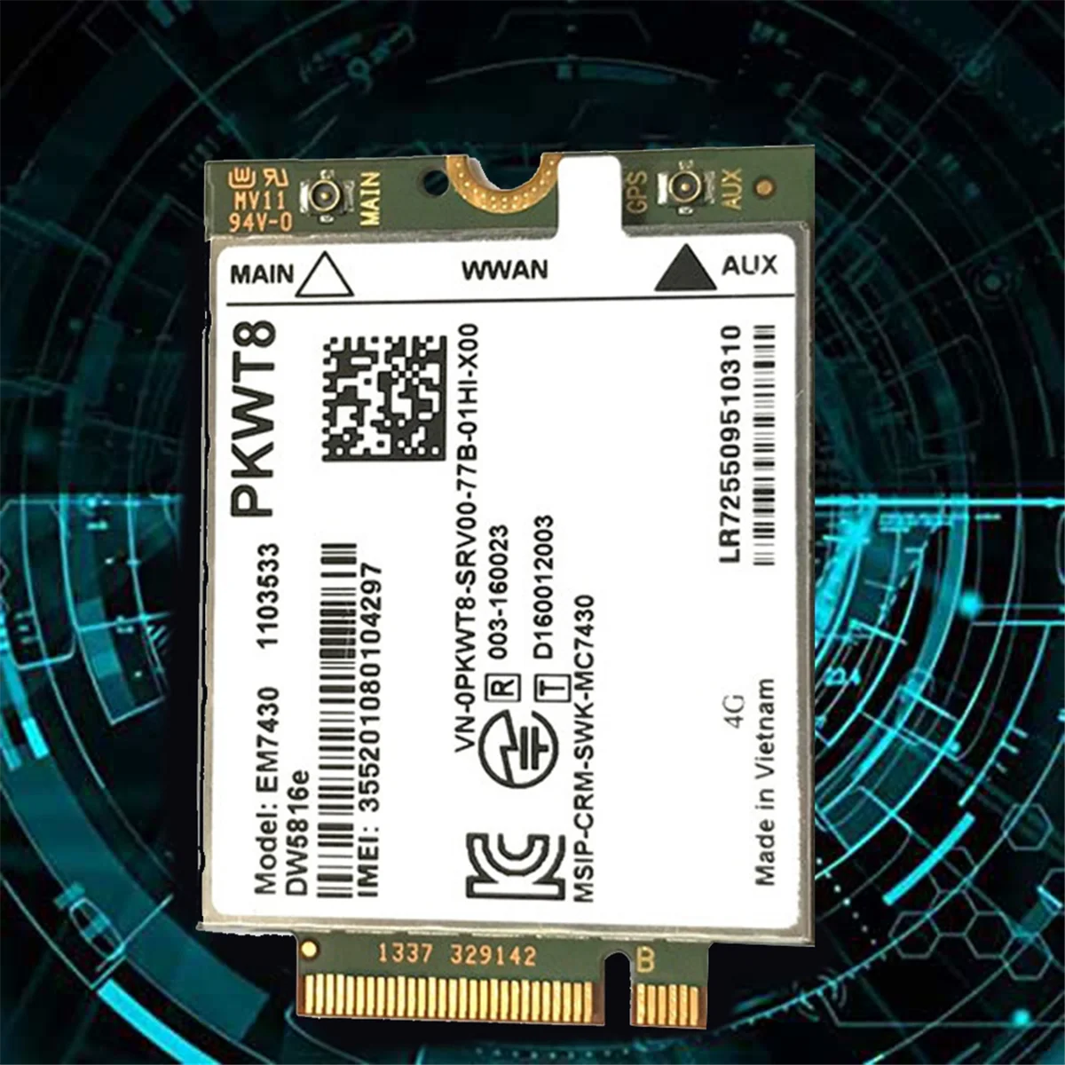 وحدة EM7430 DW5816E 4G LTE + 2 هوائي GOBI6000-L06A