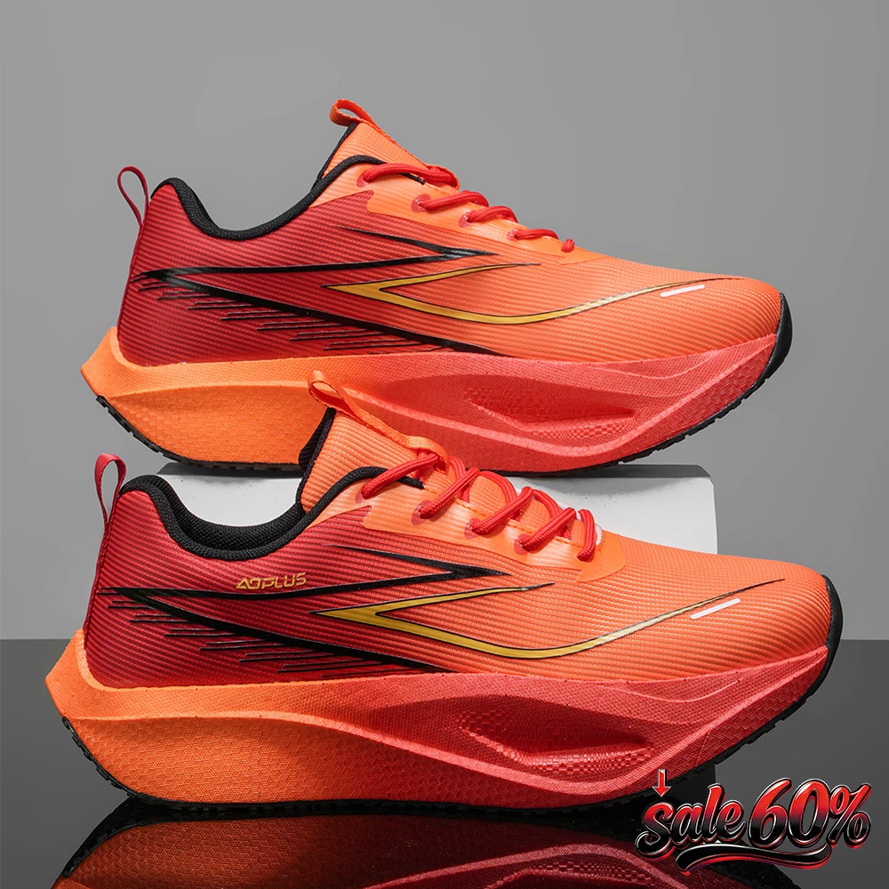 Men Running Shoes Air Cushion Jogging Shoes Carbon Board Marathon Sports Breathable Lightweight Women's Nonskid Casual Sneakers