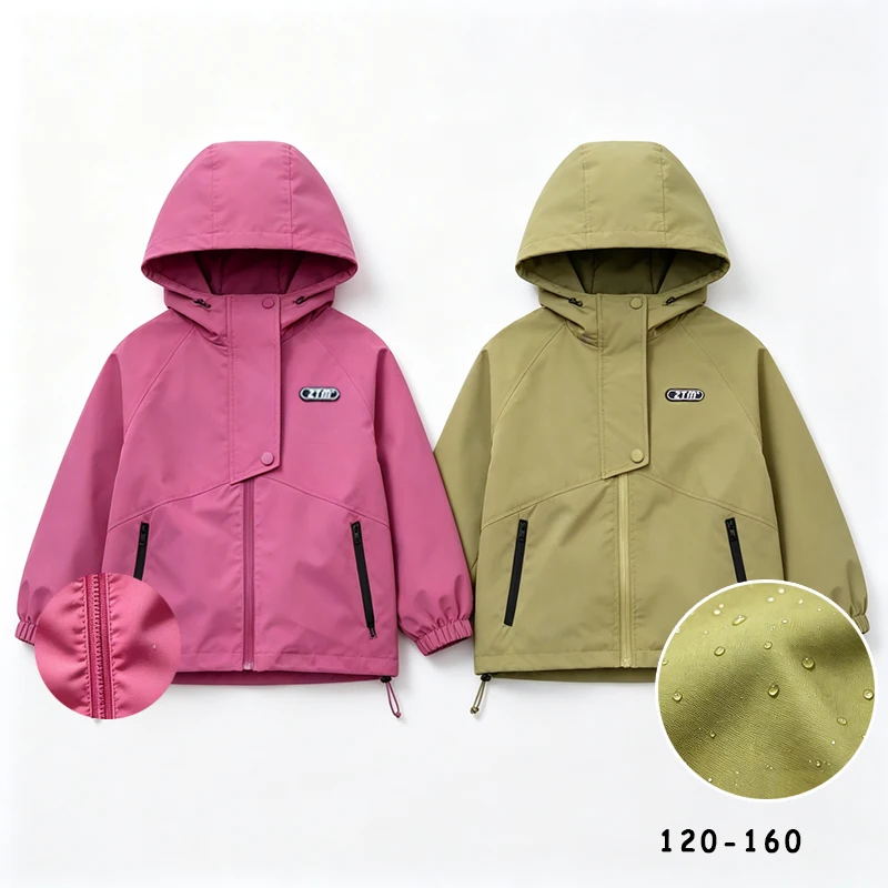 Veste de randonnée unisexe imperméable pour enfants, coupe-vent d'automne, manteaux à capuche pour filles, veste pour garçons, vêtements d'extérieur pour la pêche, le camping et l'escalade