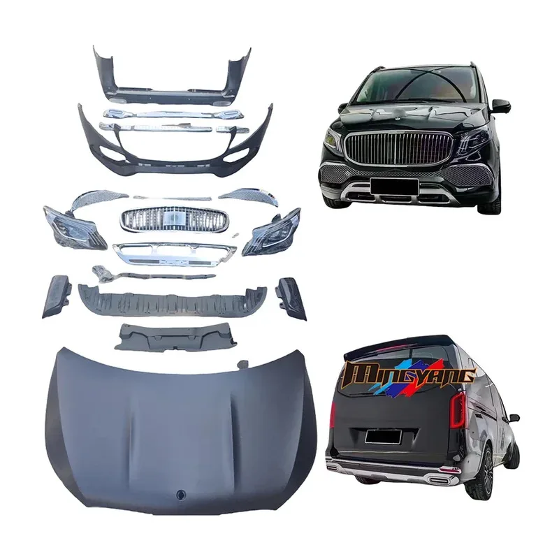 

PP Plastic V250 V260 V300 Upgrade GLS Bodykit Car Bumper Accessories for VITO W446 W447 2016-
