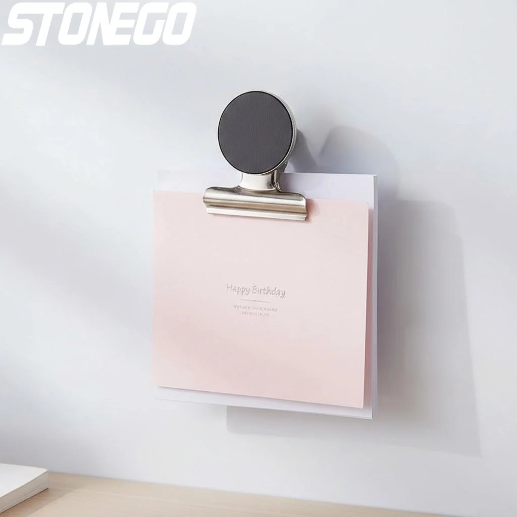 

12Pcs Metal Round Magnetic Clips Fridge Magnets Memo Holder Whiteboard Tools Office Supplies