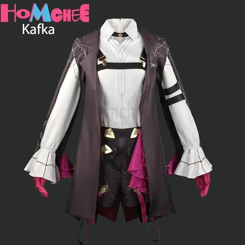 

Honkai Kafka Cosplay Halloween Party Comic con Costumes With Glasses Game Honkai Impact 3rd Kafka Cosplay Costume Wig For Women