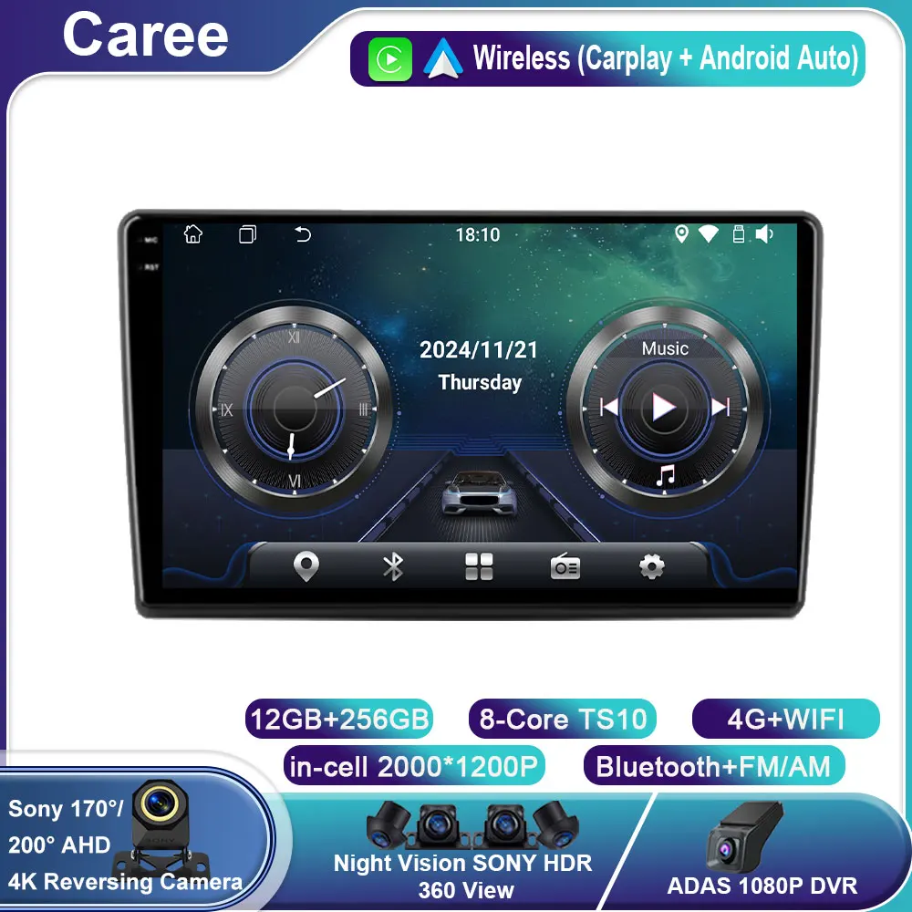 

Android 14 Carplay Auto For Kia Ceed ED 2006 - 2012 Car Radio Multimedia Video Player Navigation GPS DSP 4G BT No 2Din 2 Din DVD