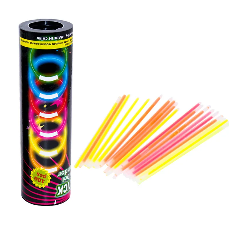 100pcs Party Sticks Glow Sticks Party Supplies Glow in The Dark Kit Glow Party Pack 8 inch for Home Party For Kids Toys