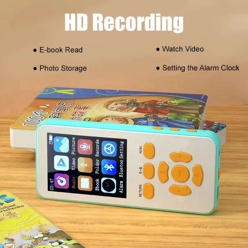 X80 Mp4 Players Blue Tooth Original Mp3 Music Player 2000MAH 130H Continuous Recording with Ebook Voice Recorder Alarm Clock