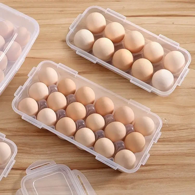 Egg Container Organizer Egg  Box 10/18 Girds Fresh Keeping Clear Plastic Case  Refrigerator