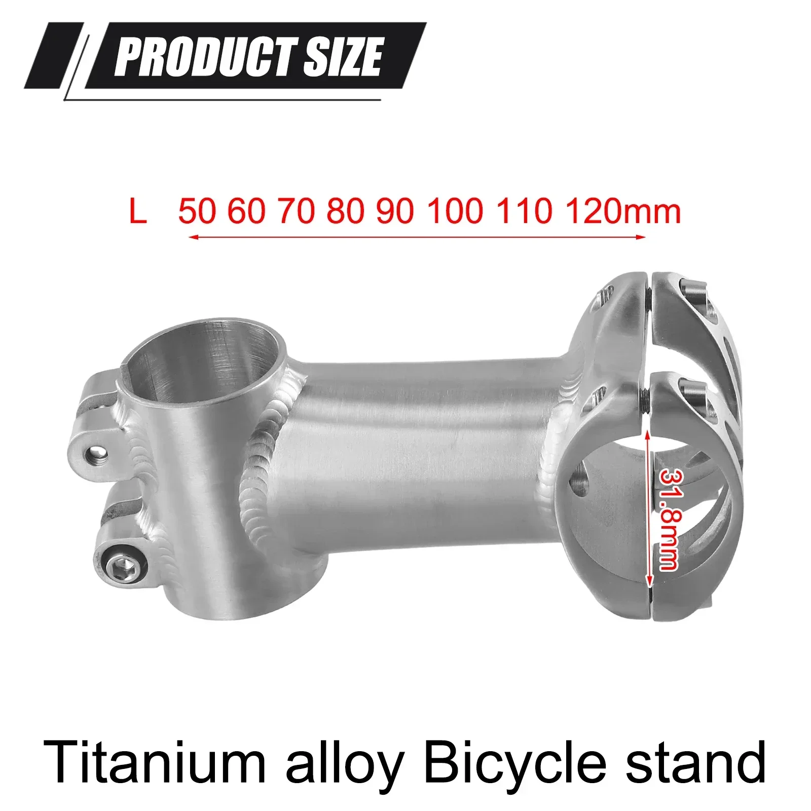 

31.8*70-120MM Bicycle Handlebar Stem Ultralight Titanium-Alloy Stem For Mountain Road Bicycle Cycling Stem Acessories