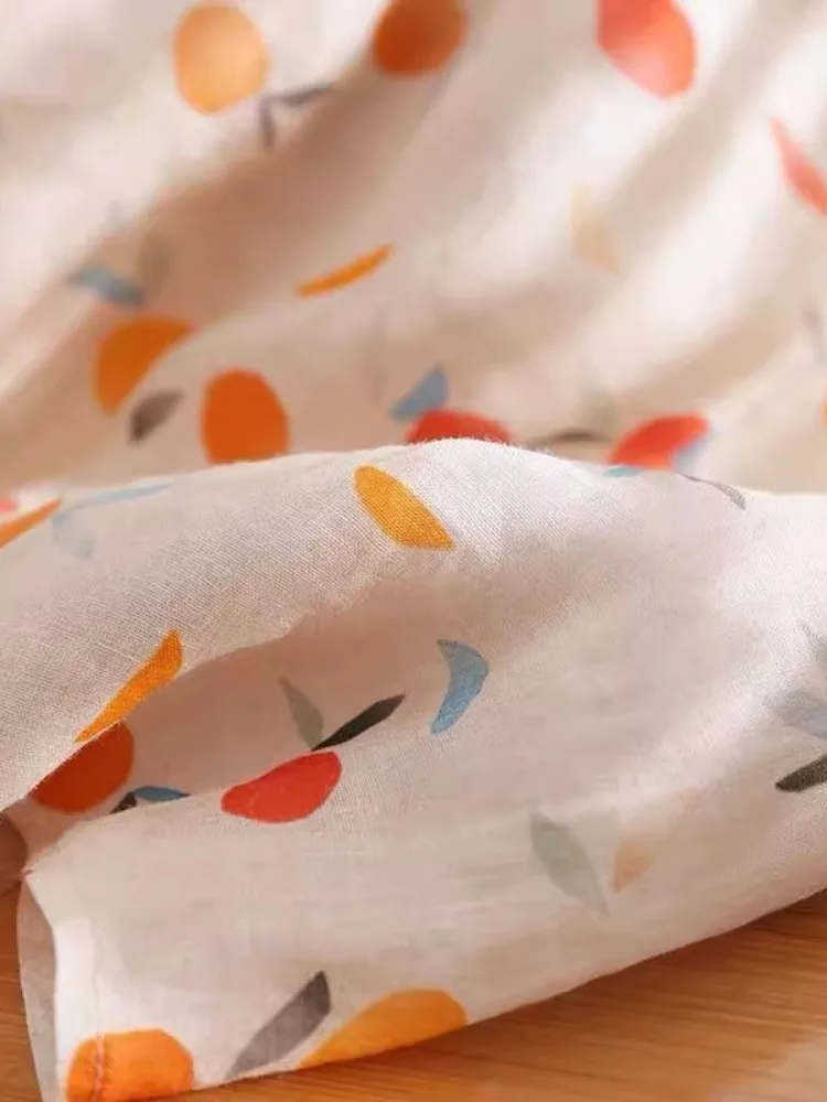 Letnia, kwiatowa spódnica midi z lnu i bawełny, wyszczuplająca, codzienna, dla drobnych sylwetek, słodka i swobodna.