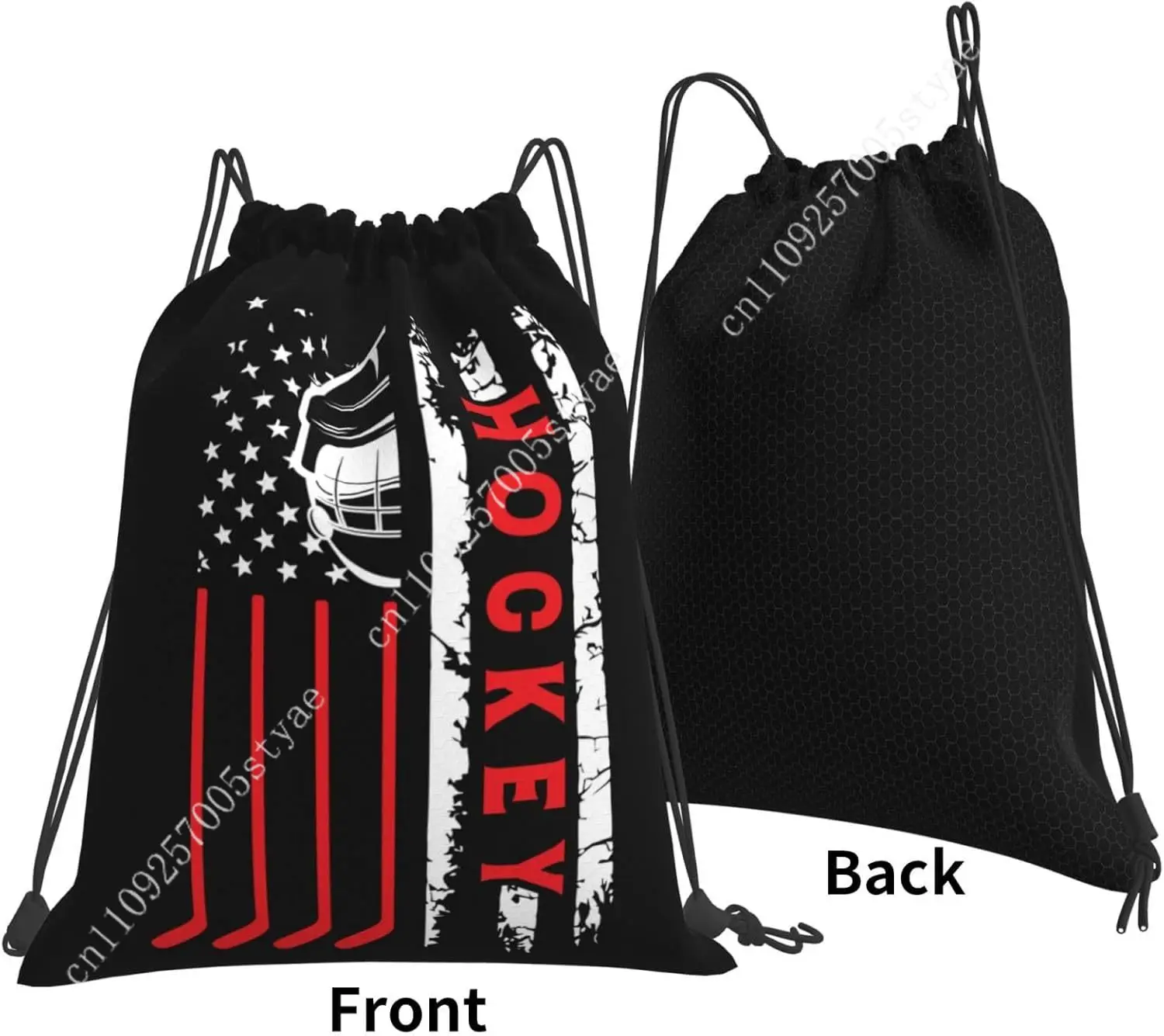 Hockey Flag Drawstring Bag Backpack Sport Ball Bags Sport Gym Sack String Bag Yoga Dance Travel Bag Accessories Gifts 2026