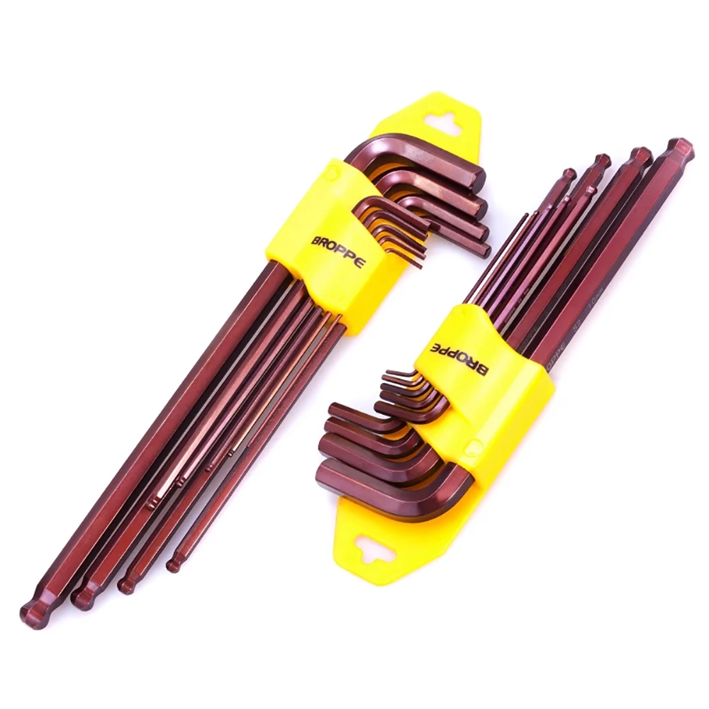 

9Pcs/set Hex Key Set, Torx Key Set, Allen Hex Wrench Screwdriver Set Universal Torque Long Metric,for Motorcycles, Bicycles