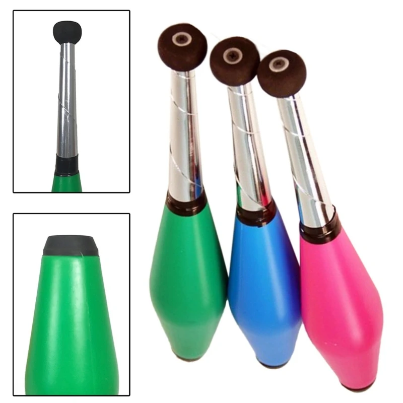 عصي دبابيس نوادي الشعوذة الاحترافية ، دعائم عرض سحري لمرحلة السيرك ، ألعاب لياقة بدنية خارجية للأطفال ، بألوان عشوائية