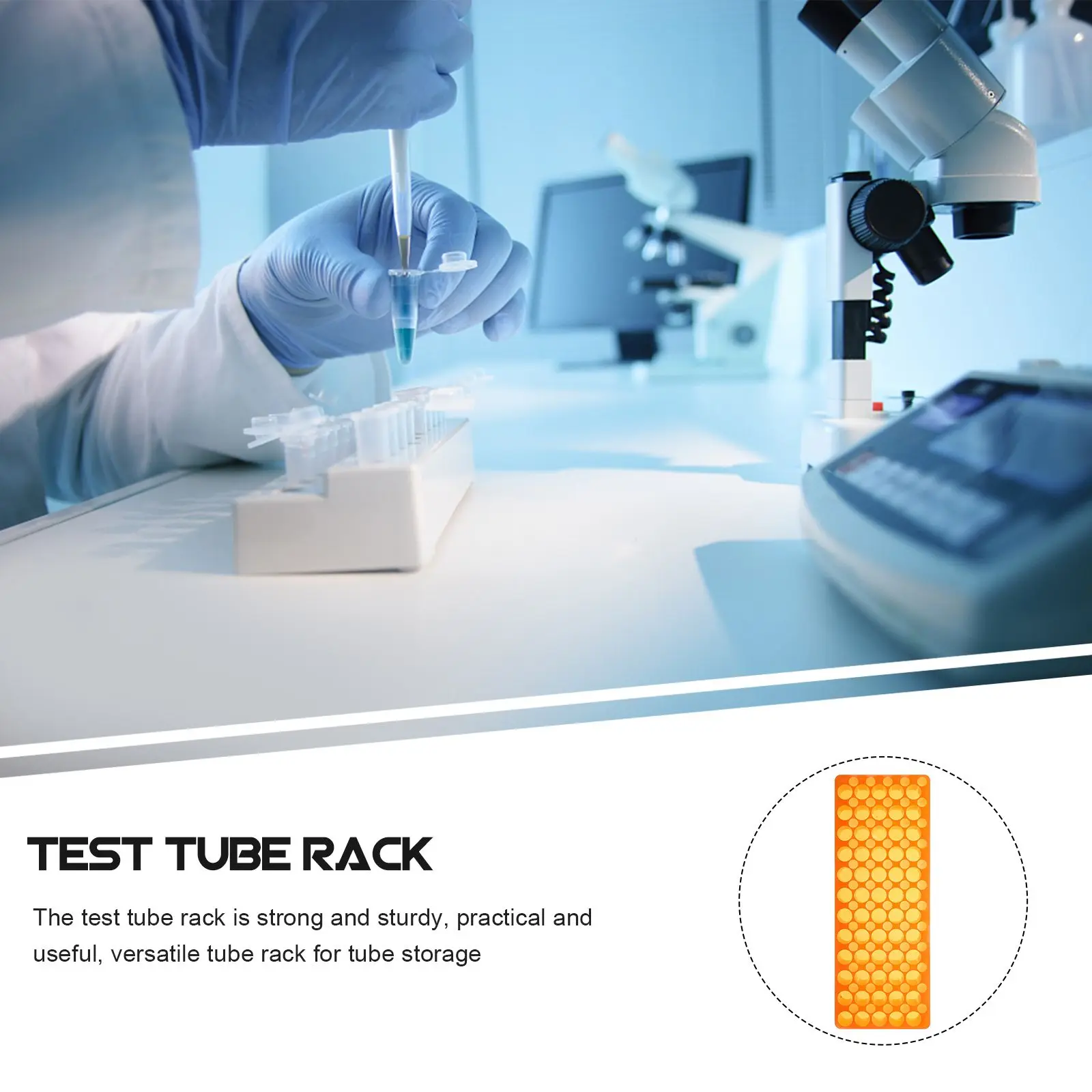 2PCS Rack 0,5 ml-2 ml Reagenzglas Halter Rohre Polypropylen Halter Fläschchen Lagerung Reagenzglas Organizer