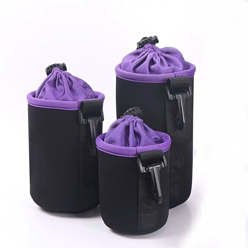 NEW Camera Lens Bag Drawstring Bag with S M L XL Size for Canon Sony Nikon DSLR Camera Lens Barrel Case with Hook ﻿