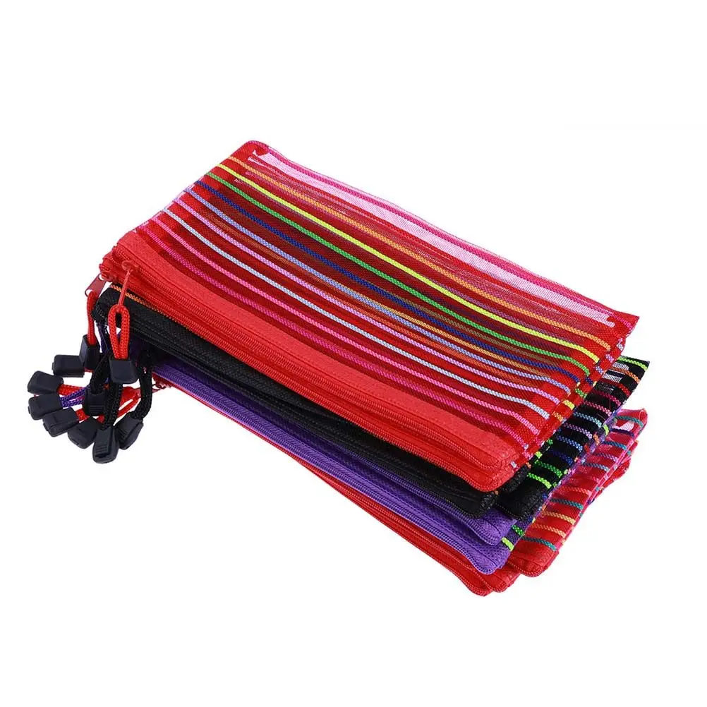 

10Pcs File Organizers Nylon Zipper Heavy Duty Waterproof Oilproof Document Holders Travel Office School Stationery Folder