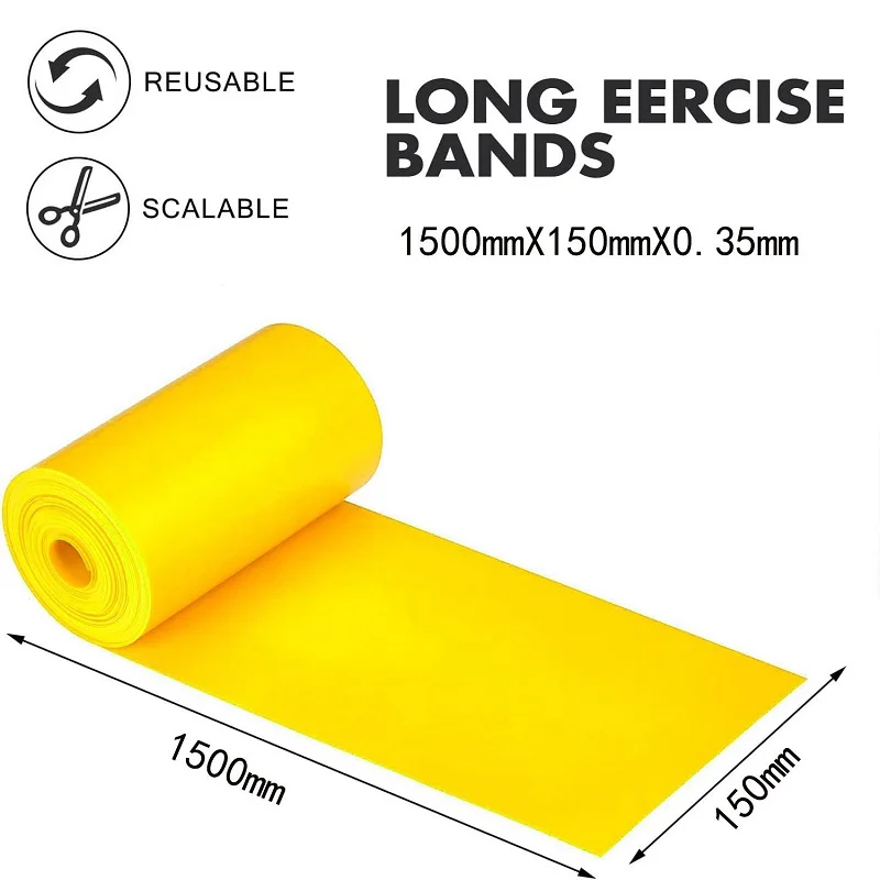 Resistance Band TPE Yoga Stretch Fitness Pull Strap Glute Workout Exercise Band for Home Gym Training YDGW02