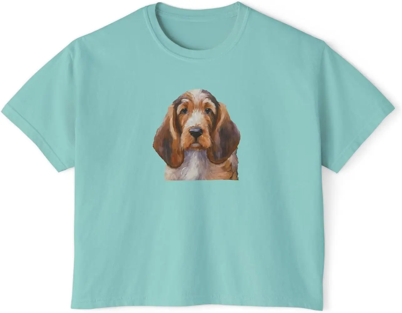 Basset Fauve de Bretagne Women's Oversized  High Quality 100%Cotton Short Sleeve