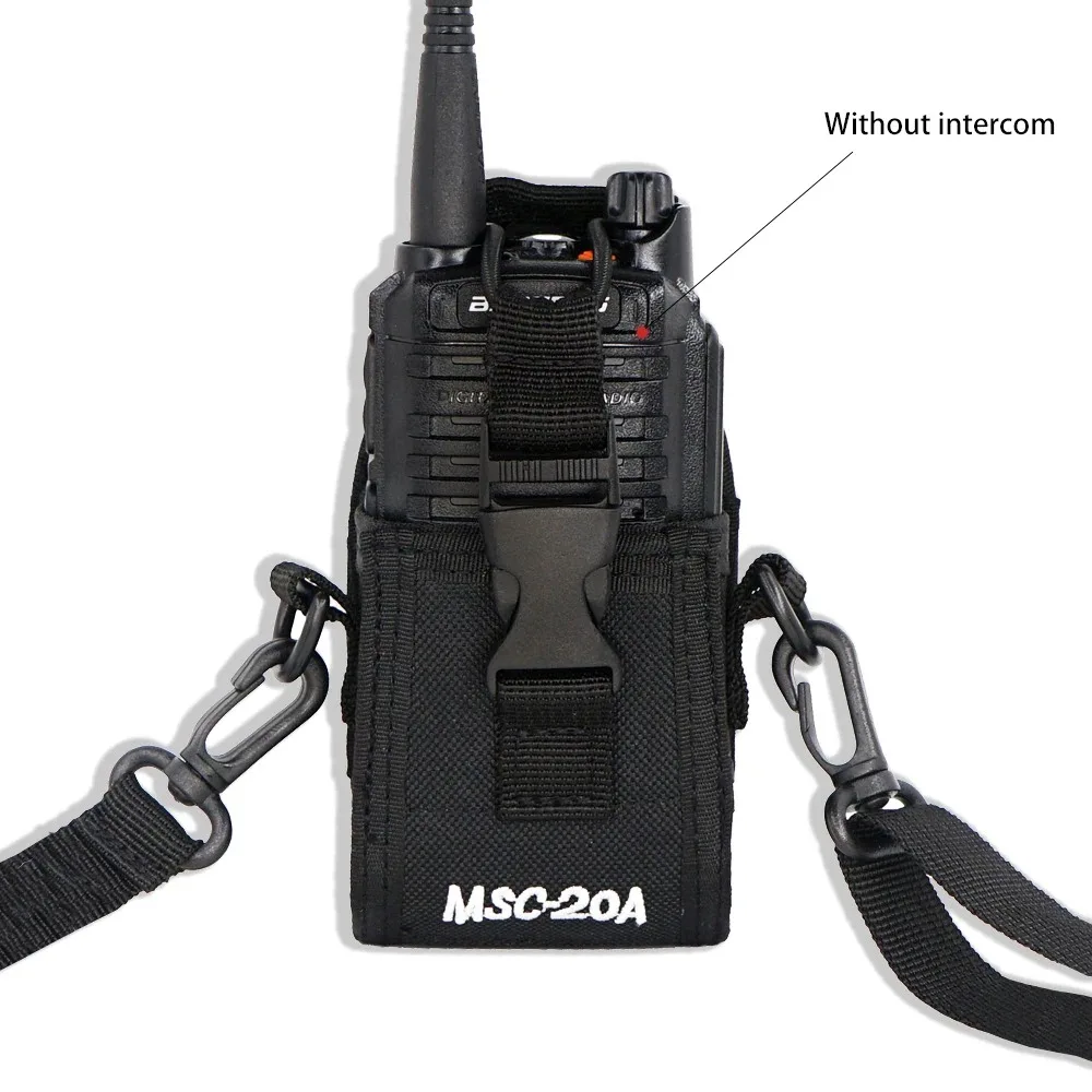 MSC-20A ไนลอนกระเป๋าเครื่องส่งรับวิทยุสำหรับเคนวูด บาโอเฟิง UV-5R BF-888S UV-82 วิทยุกระเป๋าแพคเกจกระเป๋ากรณี