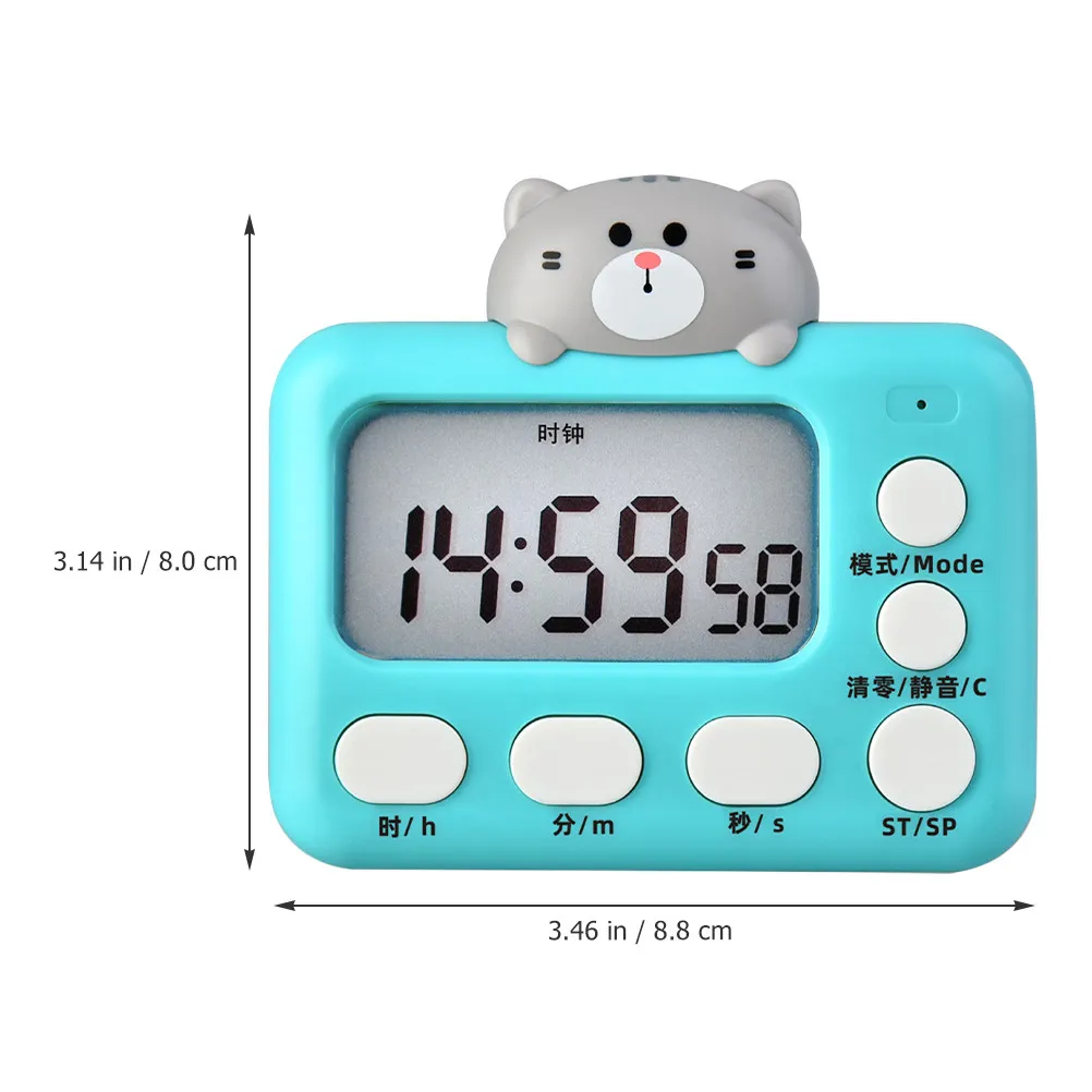 Small Cat Kitchen Timer Plastic Cooking Timer Forward Countdown Kitchen Tool Cooking Helper Timers for Decor Timers