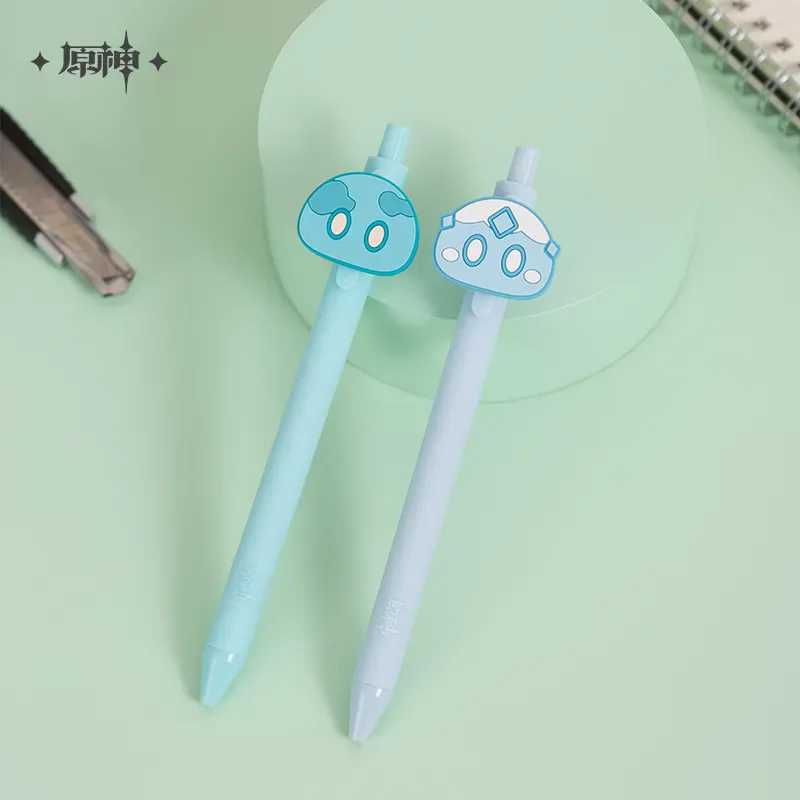 GenshinImpact Slime Series Roller Ball Pen, Jogo de Anime, Núcleo de Lápis Intercambiáveis, Trabalhar em um Escritório em Estoque, Genuíno