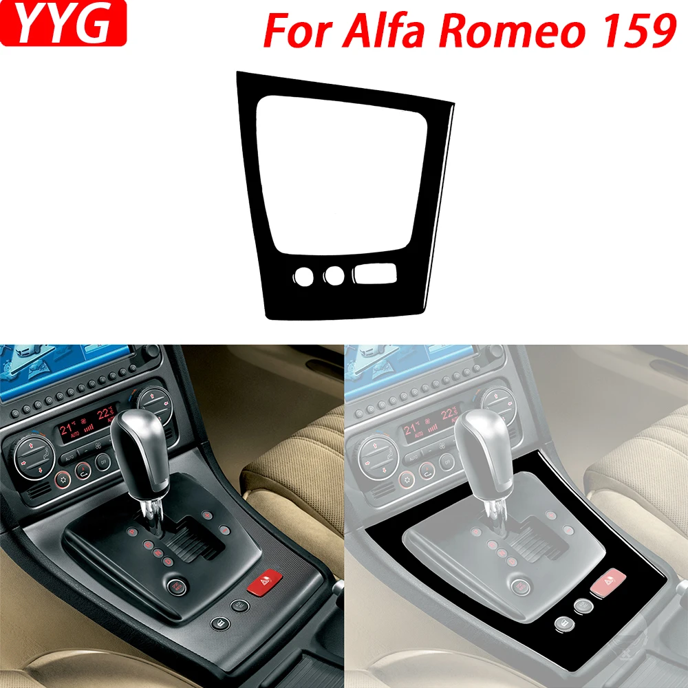 Per Alfa Romeo 159 2005-2011 Accessori Auto Piano Nero Centro Pannello Del Cambio Surround Trim Copertura Modificato Interni Adesivo