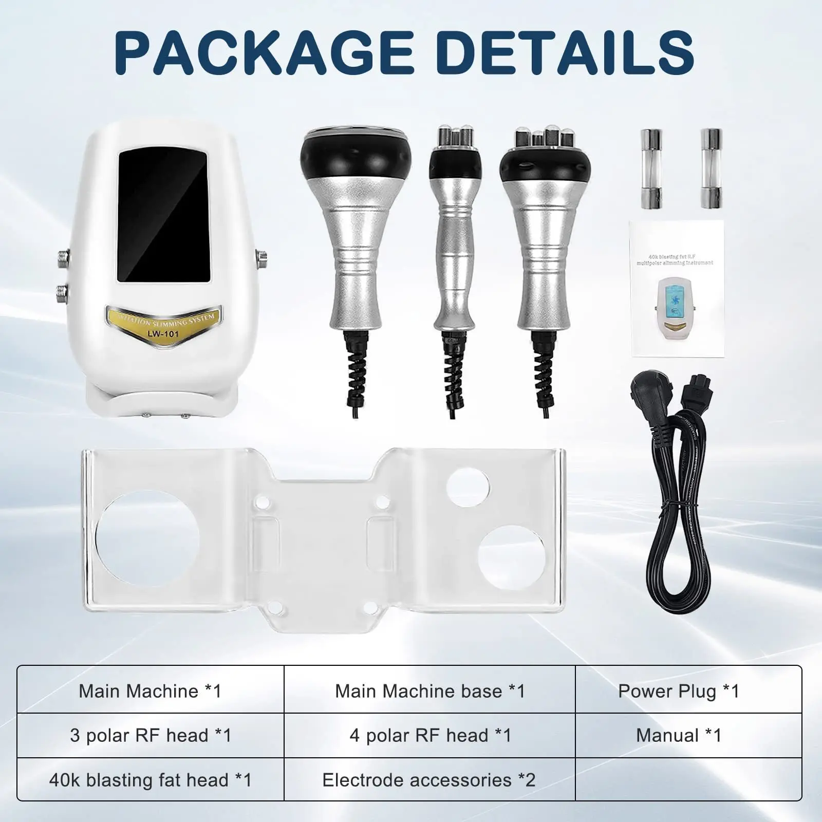 40K Shaping and fat-burning device, home ultrasonic full-body universal multi-functional radio frequency facial beauty device