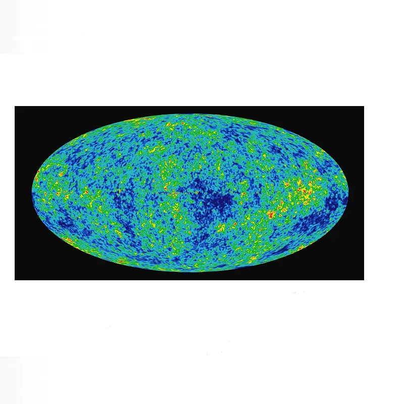 Cosmic Microwave Background Radiation Full Sky Space Photo, Art Print Canvas Poster, Living Room Decor, Home Wall Picture