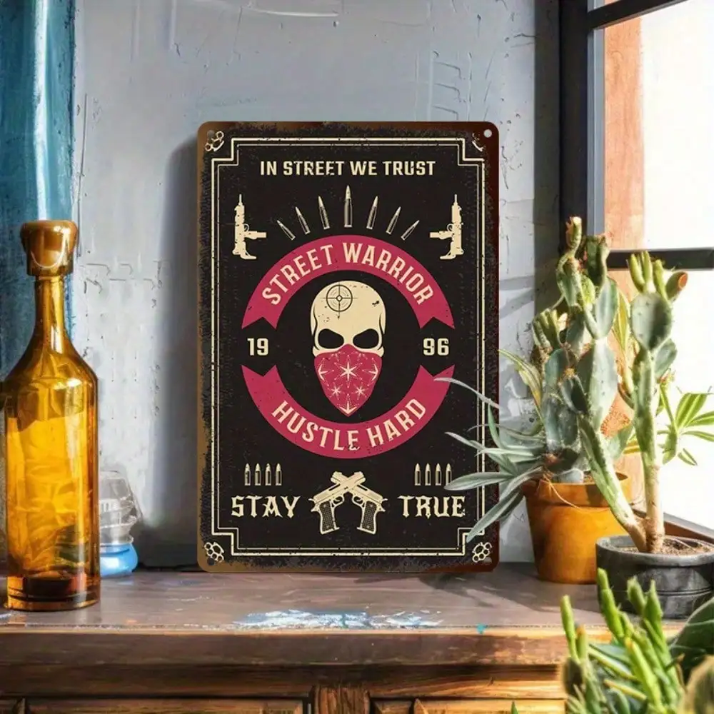 1PC Tin Sign Street…