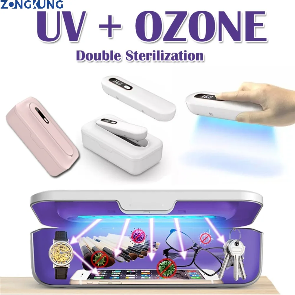 Multifunctionele Uv-Ontsmettingsmiddel Doos Ultraviolette Ozon Desinfectie Machine Uv Licht Ontsmetting Toverstaf Voor Telefoon Make-Up Tool Toetsenbord