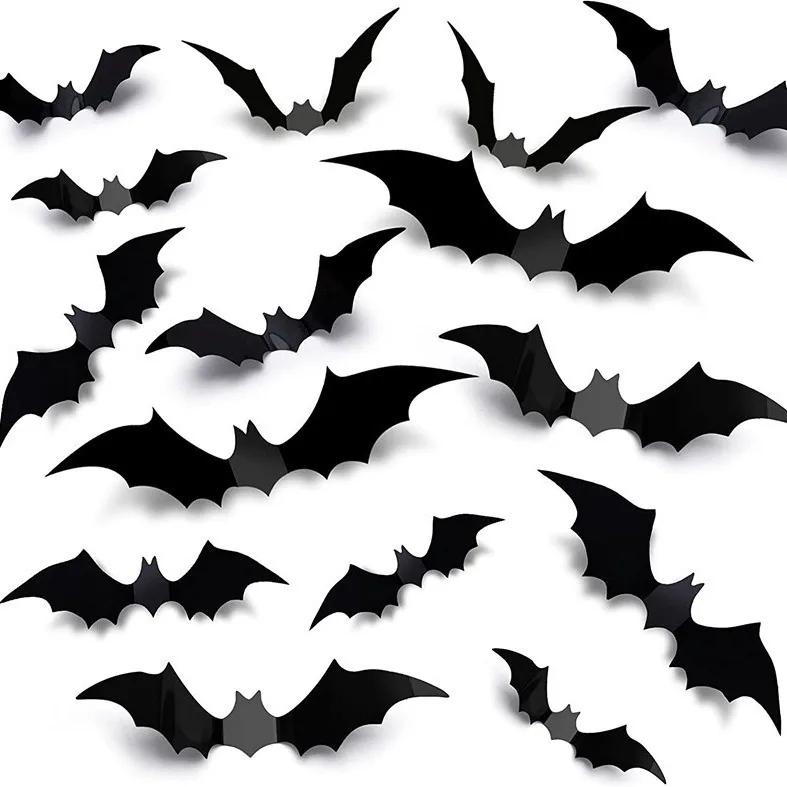 Halloween 3d schwarze Fledermaus Wanda uf kleber Halloween Party DIY dekorative Wandt attoo