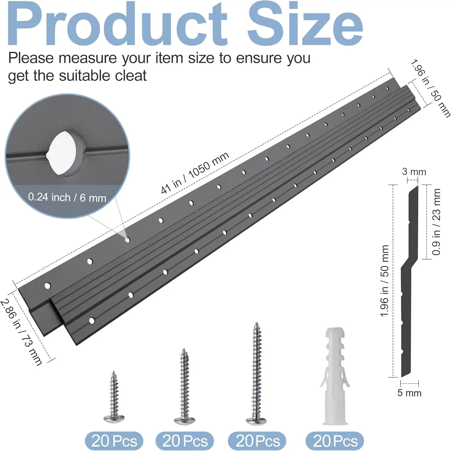 شماعة المربط الفرنسية شديدة التحمل مقاس 41 بوصة - دعامات مشابك Z من سبائك الألومنيوم أجهزة تركيب المرآة الثقيلة تحميل 250 رطل Interlockin