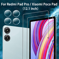 Protective Film for Redmi Pad Pro 12.1inch 2024 HD with Camera Tempered Glass 9H Hardness Anti-scratch for Xiaomi Poco Pad 12.1\