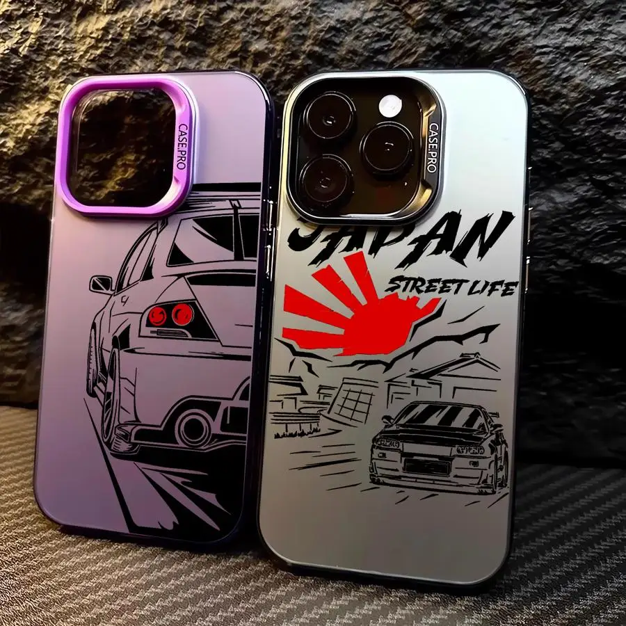 Japan JDM Sports Cars Comic Phone Case for iphone 16 pro max 11 XR 15 14 Plus 13 X 12 Pro XS Max 12 Pro Soft Shockproof Cover