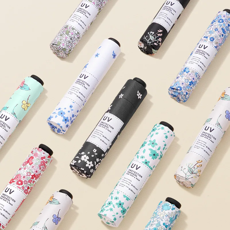 

1 PCS Triple Fold Umbrella Ultra Light Sun Protection UV Protection Sun Umbrella Suitable for Both Clear Day and Rain