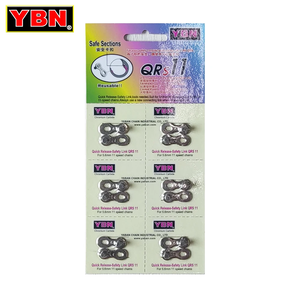 YBN 6 Pair Bike Chain Quick Link Mountain Cyclingl Bicycle Chain Missing Quick Connector Connecting Master for 8 9 10 11 12speed