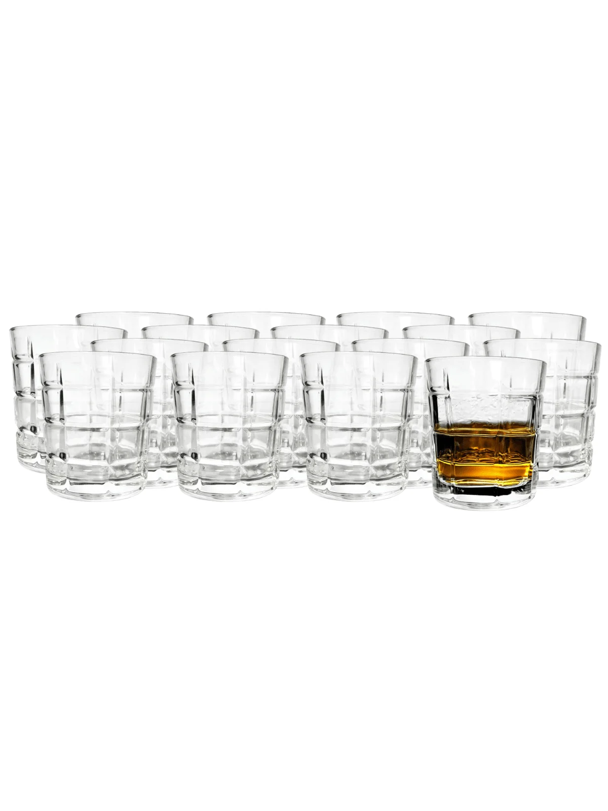 Juego De 12 Vasos Tequileros Cristal Cortado Lusion Stovmex