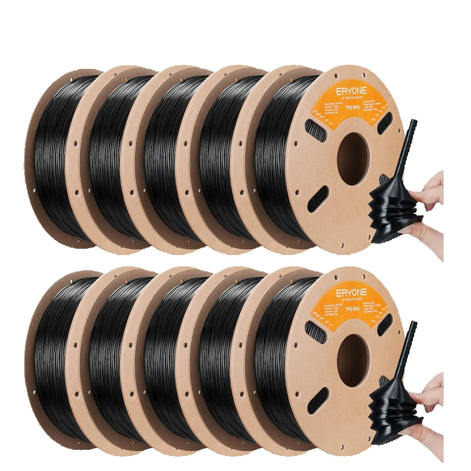 ERYONE TPU Filament 90A 1.75mm for 3D Printer +/-0.03mm, 90A, 1kg (2.2 LBS) / Spool TPU Filament 90A
