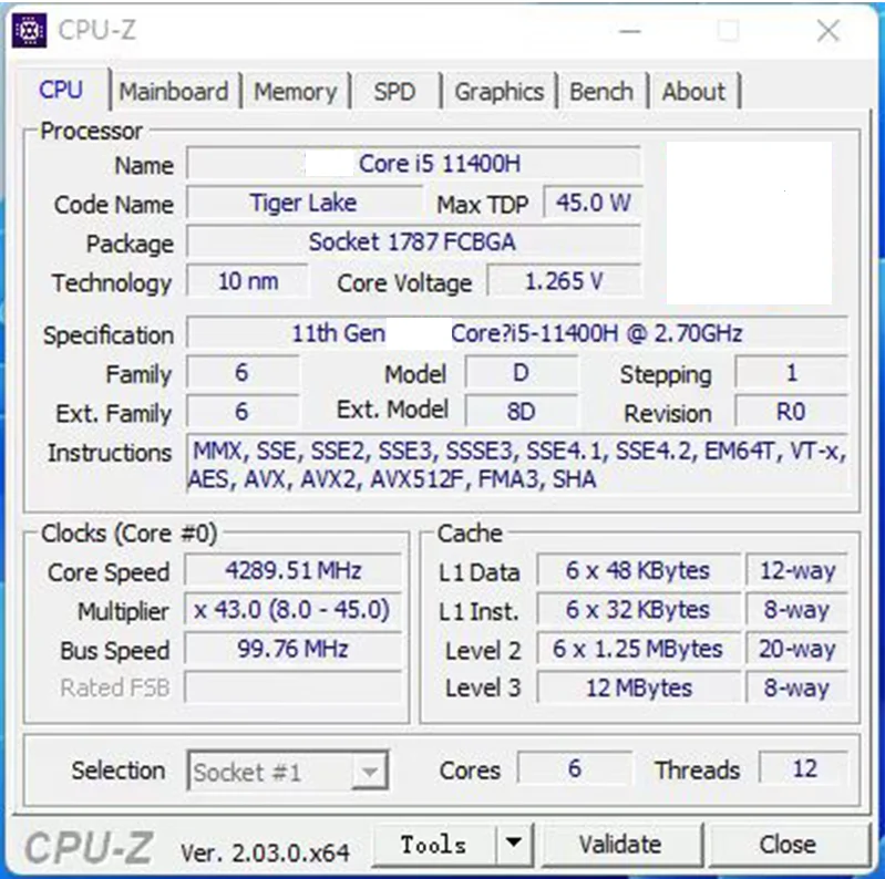 ERYING DIY Moederbord CPU Combo Core Interposer Kit i5 11400H Procesador 2.7GHz 6C12T DDR4 RAM Gaming PC Computers placa mae