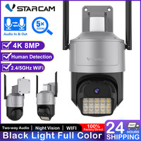 Vstarcam 8MP 4K HD Wifi Outdoor Camera 5X Zoom Video Surveillance PTZ Camera Security Human Detection Night Vision Audio Cam