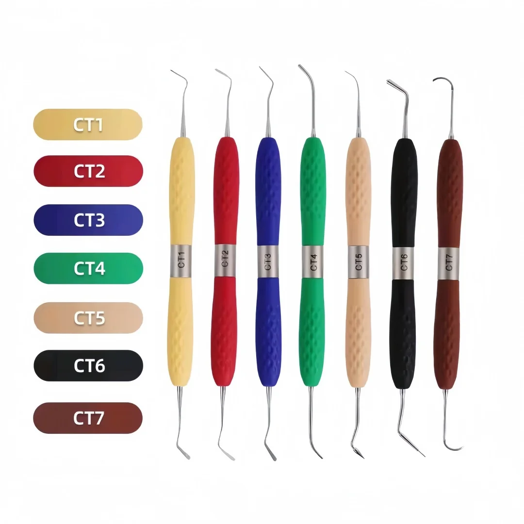 

1 шт. двусторонний инструмент для наполнения композитной смолы CT1-CT7 шпатель для наполнения смолы наполнитель для смолы эстетическое восстановление стоматологический инструмент