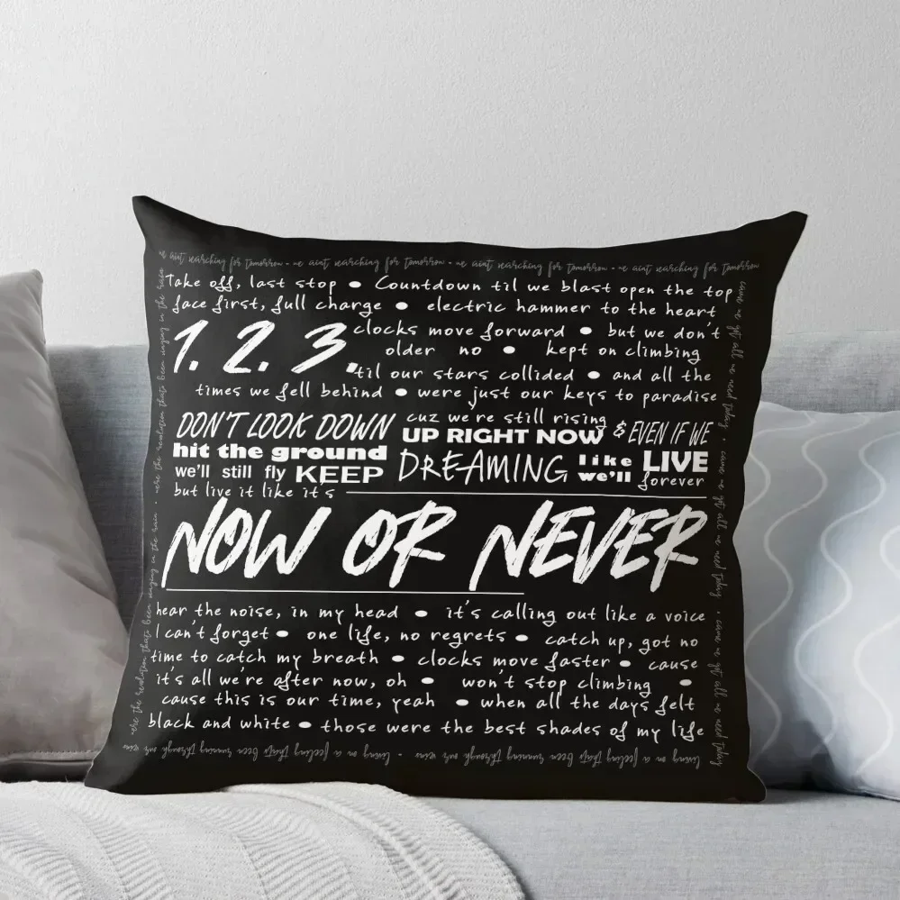 Now or Never Julie and the Phantoms Throw Pillow Pillows Aesthetic Cushion Covers For Living Room pillow
